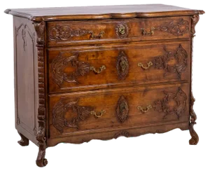 Louis XV Style Chest of Drawers in Walnut, 1880s
