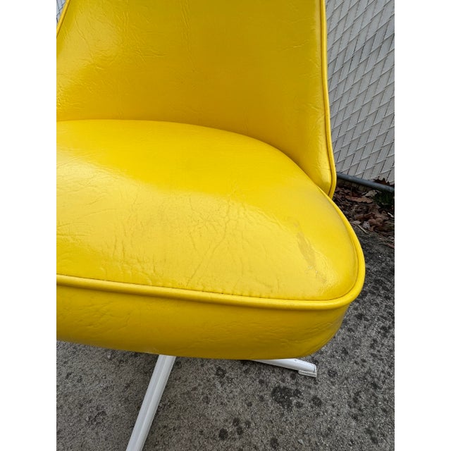 1970 Yellow Vinyl Dining Chairs - a Set of 4 For Sale - Image 9 of 13