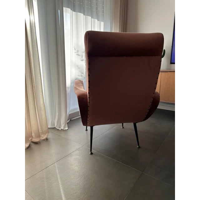 Vintage Powder Pink Armchair, 1960s For Sale - Image 3 of 9