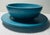 Wood Vintage Pair of Ralph Lauren Wooden Serving Bowls With Under Liners in Blue - 4 pcs For Sale - Image 7 of 12