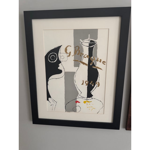 Reproduction lithograph after Georges Braque, one of the pioneers of Cubism and early modernist abstraction. This...
