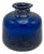 Vintage Hand-Blown Cobalt Blue Scavo Murano Glass Vase from Seguso Vetri D'Arte, 1980s For Sale