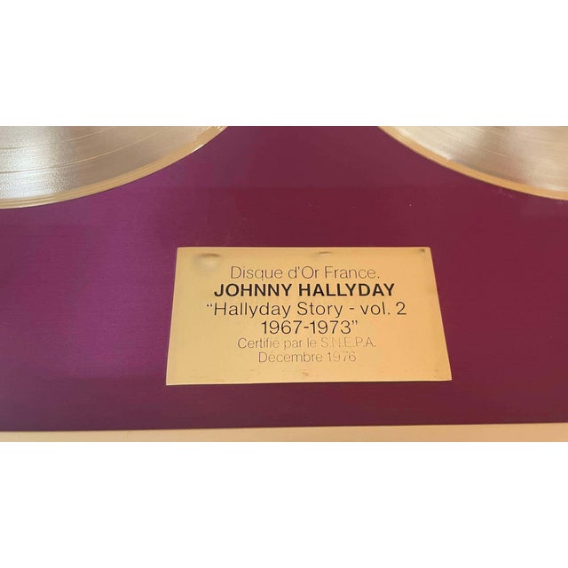 Official Gold Record Award France Johnny Halliday Story 1967-1973 Vol.2 For Sale - Image 9 of 16