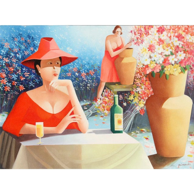 Portraiture Mulher no Jardin, Jaimendes, Painting For Sale - Image 3 of 6