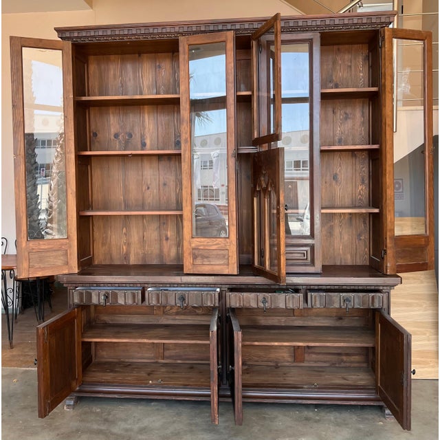 19th Century French Large Empire Period Bookcase or Church Cupboard For Sale In Miami - Image 6 of 18