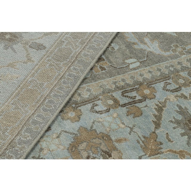 Beige Rug & Kilim's Persian Style Rug in Gray and Blue With Floral Patterns For Sale - Image 8 of 8