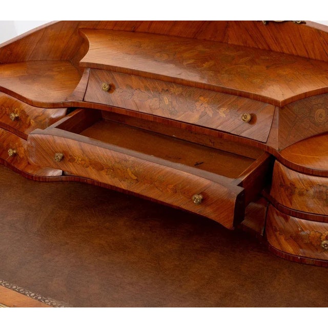 Louis XV Style Marquetry Kingwood Escritoire For Sale - Image 9 of 13
