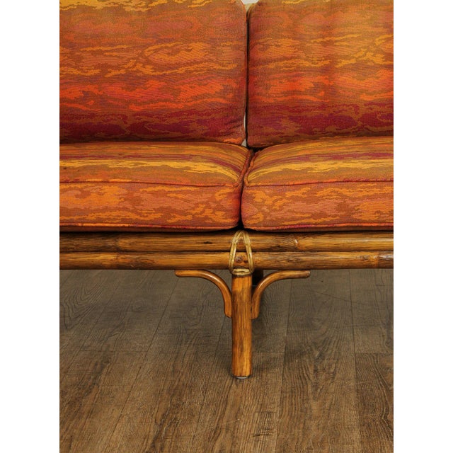 Wood McGuire Vintage Bamboo Loveseat For Sale - Image 7 of 12