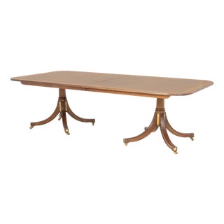 Baker Furniture Double Pedestal Dining Table For Sale