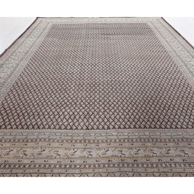 Brown Persian Tabriz Rug For Sale - Image 8 of 8