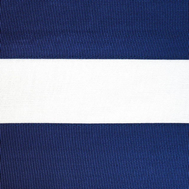 Hollywood Regency Schumacher X Miles Redd Ribbon Applique Fabric in Navy on Ivory For Sale - Image 3 of 4