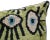 2020s Contemporary Luxury Green Handmade Silk Evil Eye Throw Pillow With Down Insert For Sale - Image 5 of 12