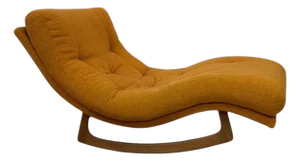 1960s Adrian Pearsall for Craft Associates Wave Rocking Chaise Lounge in Walnut