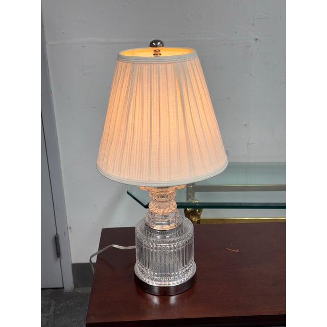 Cut Crystal Table Lamp, Vintage For Sale - Image 10 of 12