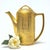 Gold ceramic coffee pot. This is a vintage, stunning, gold embellished porcelain coffee pot with floral details by Nara...