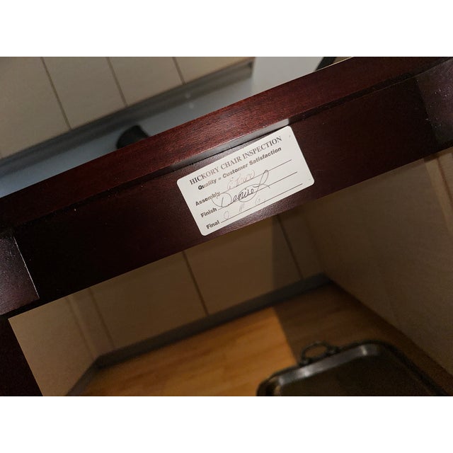 Hickory Chair Company Mahogany Bar Cart With Antique Silver Tray For Sale In San Francisco - Image 6 of 8