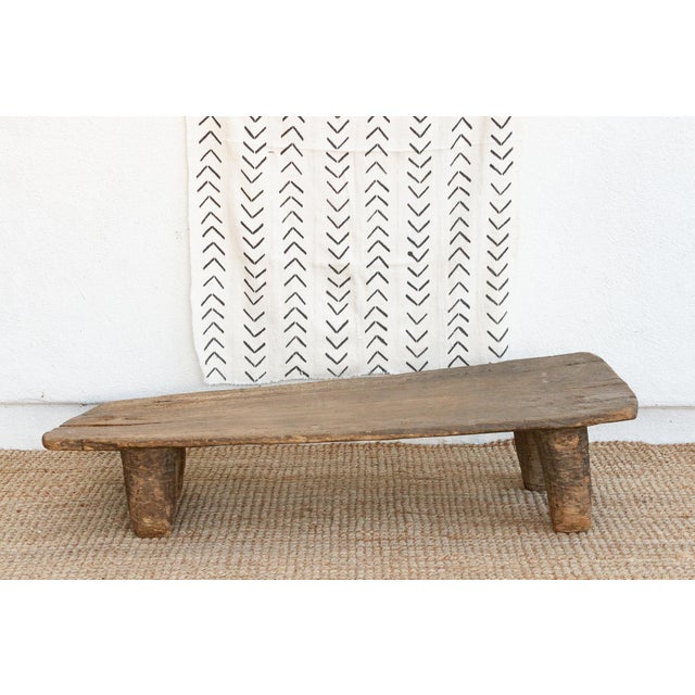 African Old Oxidized Wood African Coffee Table For Sale - Image 3 of 10