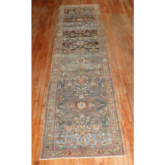 Antique Zabihi Collection Persian Malayer Runner - 3'5" x 13'10" For Sale In New York - Image 6 of 12
