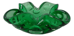Green Sommerso Murano Glass Ashtray, Italy, 1960s