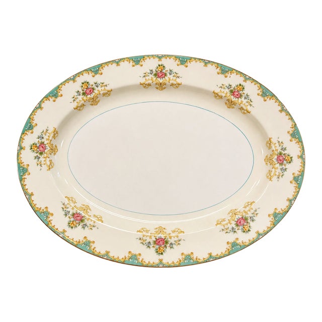 Vintage Noritake Tiffany Pattern Porcelain Serving Platter For Sale