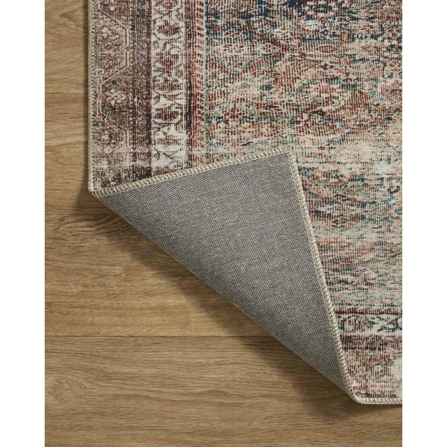 2020s Chris Loves Julia x Loloi Jules Ink / Terracotta 3'-6" x 5'-6" Accent Rug For Sale - Image 5 of 7