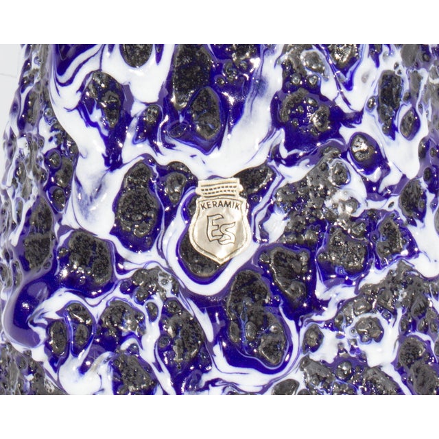 Mid 20th Century Es Keramik West German Fat Lava Ceramic Vase For Sale - Image 5 of 8