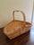 Farmhouse Vintage Split Oak Gathering Basket With Warm Patina For Sale - Image 3 of 9