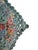 1930s Jadeite Feedsack Tiny Yo Yo Trellis Pattern Diamond Shaped Pillow 1930's For Sale - Image 5 of 14
