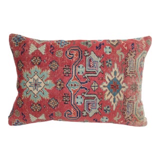 Handmade Rug Pillow Cover – Vintage Turkish Rug Cushion Case -16'' X 24'' For Sale