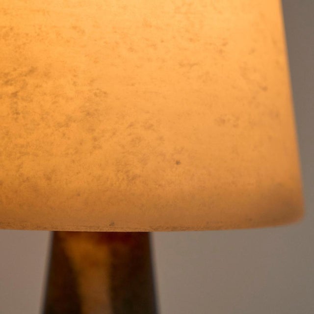 Vintage Table Lamp in Dark and White Alabaster, 1980s For Sale - Image 10 of 13