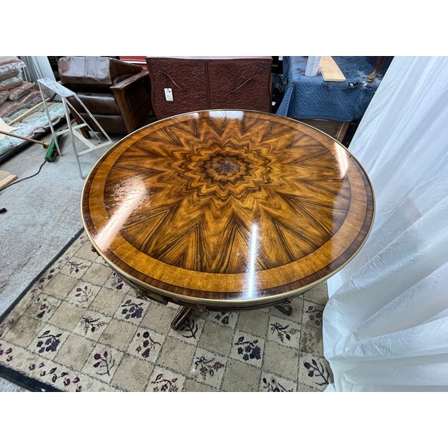 Traditional 19th Century Theodore Alexander Regency Style Rosewood & Parcel Gilt Center Table For Sale - Image 3 of 5