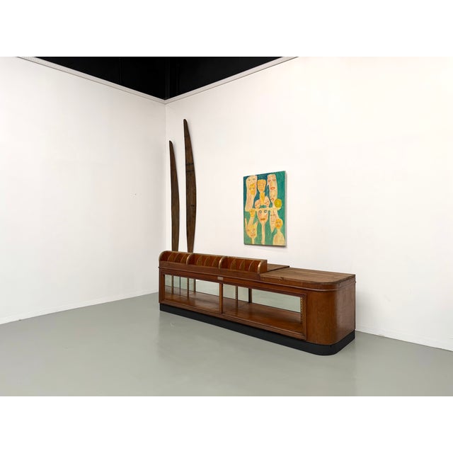 Brown Large Vintage Shop Counter, 1930s For Sale - Image 8 of 18
