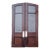 Entry Doors Antique Vestibule Arched Top With Cut and Frosted Glass Panels For Sale