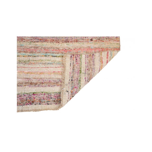Mid-Century Modern Vintage Decorative Mini Rag Rug - 2`3″ X 2`5″ For Sale - Image 3 of 3