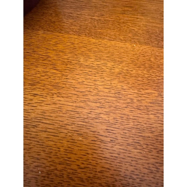 English Vintage English Oak Barley Twist Oval Dining / Library Table For Sale - Image 3 of 8