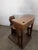 A single children's school desk with a table and seat from the late 1800s. The frame is made entirely of poplar wood....