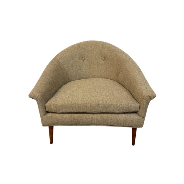 1960s Mid-Century Modern McCobb Style Barrel Arm Chairs - Reupholstered - Set of 2 For Sale - Image 5 of 9