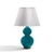 Lakewood is our transitional modern mini double gourd shaped lamp which features a rich, translucent crackled turquoise...
