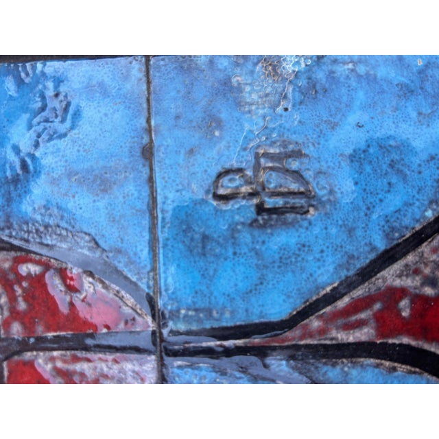 1950s Bart Marechal Gand Tile Tray For Sale - Image 4 of 8