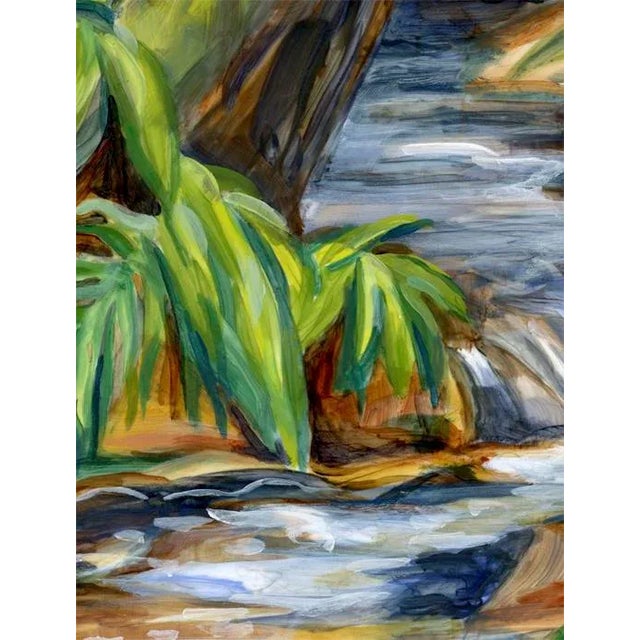 Contemporary "Tumble Down Creek" Contemporary Pacific Northwest Oil Landscape Painting For Sale - Image 3 of 4