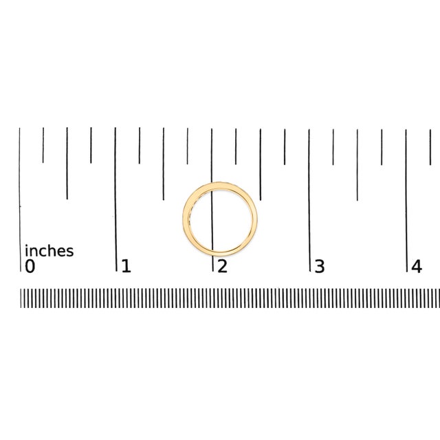 14K Yellow Gold 1/2 Cttw Round Diamond 11 Stone Channel Set Band - Size 5.5 For Sale In New York - Image 6 of 6