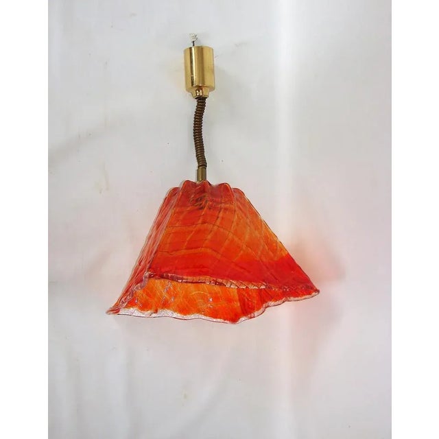 Glass Glass Pendant Lamp, 1970s For Sale - Image 7 of 7