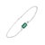 Not Yet Made - Made To Order Dainty Stackable Emerald Chain Bracelet in Pure 925 Silver for Everyday Wear For Sale - Image 5 of 11