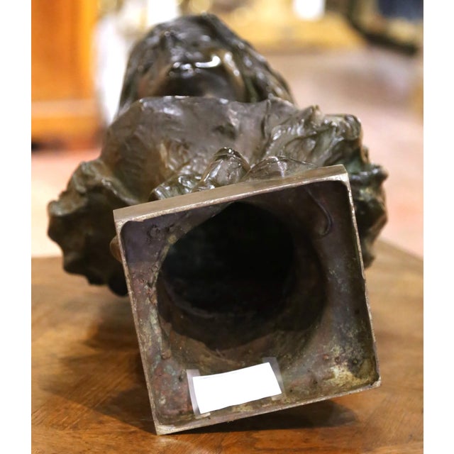 19th Century Belgian Bronze Bust “Judith” by Albert Hambresin For Sale - Image 12 of 13