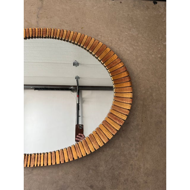 Vintage Hollywood Regency Eyelash Mirror For Sale In Pittsburgh - Image 6 of 9