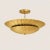 Handcrafted Antique Brass Shell Chandelier | Sculptural Scalloped Pendant Light | Art Deco Luxury Ceiling Fixture | Statement Lighting For Sale - Image 4 of 7