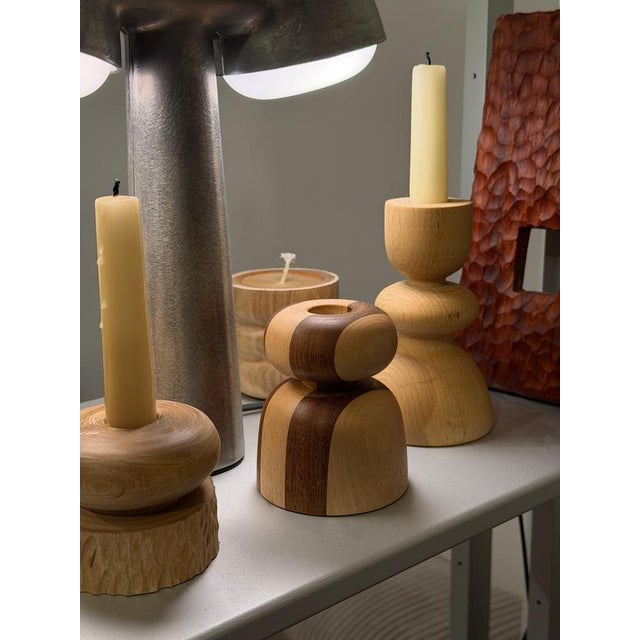 Candlestick 3 in Beech and Cumaru by Romain Des Bois For Sale - Image 4 of 6