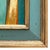 2020s Contemporary Abstract Oil Painting in Vintage Blue Painted Frame For Sale - Image 5 of 6