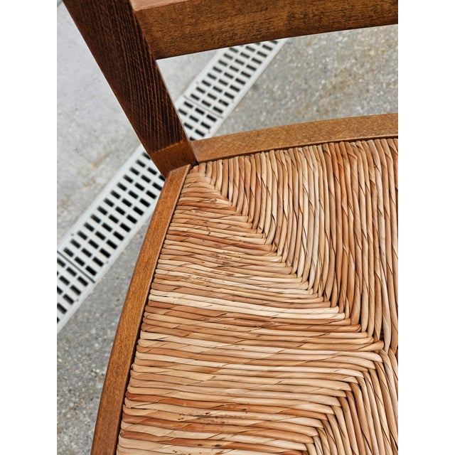 Brown Pottery Barn Rush Seat Dining Chairs - Set of Four For Sale - Image 8 of 10