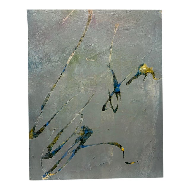 Eve Ozer Contemporary Abstract Moody Oil Painting For Sale